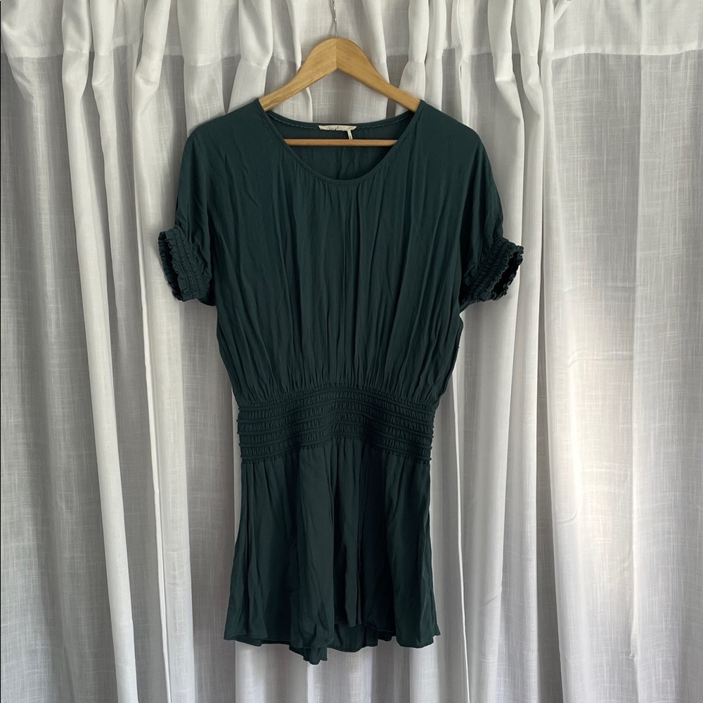 Floreat Dark Green Mini Dress
